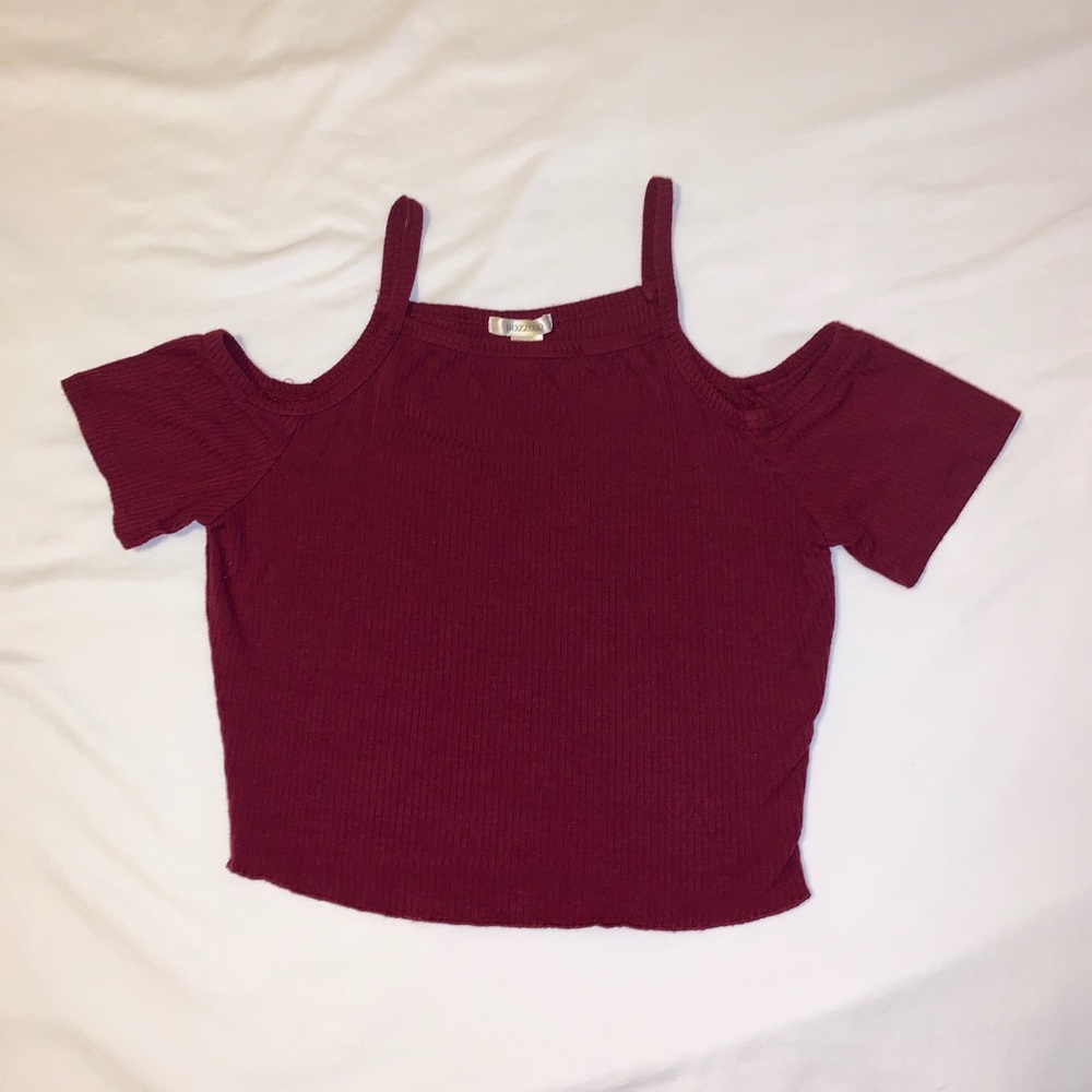Burgundy crop top